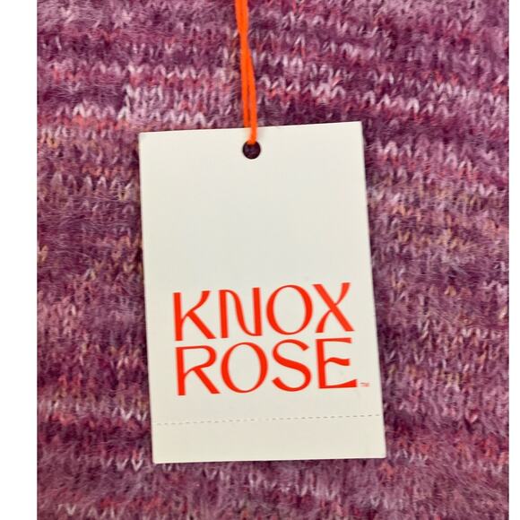 New Knox Rose Space Dyed Crewneck Pullover Sweater Purple Large - Picture 4 of 5